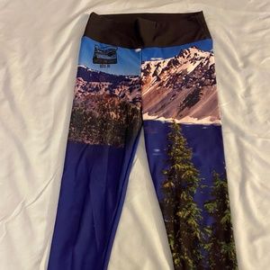 Crater Lake Oregon Print Leggings